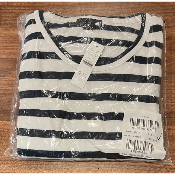 J. Crew Petite High low maxi dress AO479 S PS asymmetrical striped - Picture 5 of 5